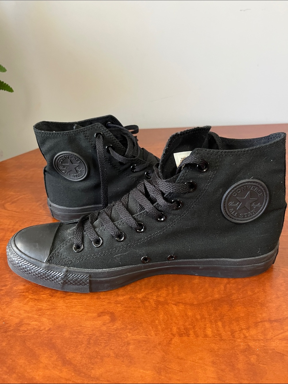 Converse All Star High Top Monochrome Sneakers Black - Picture 3 of 12